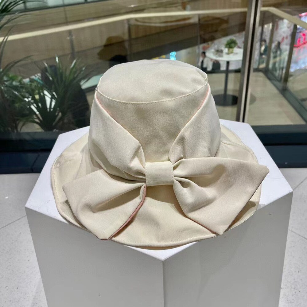 Prada Nylon Bucket Hat in Cream - Picture 2 of 7
